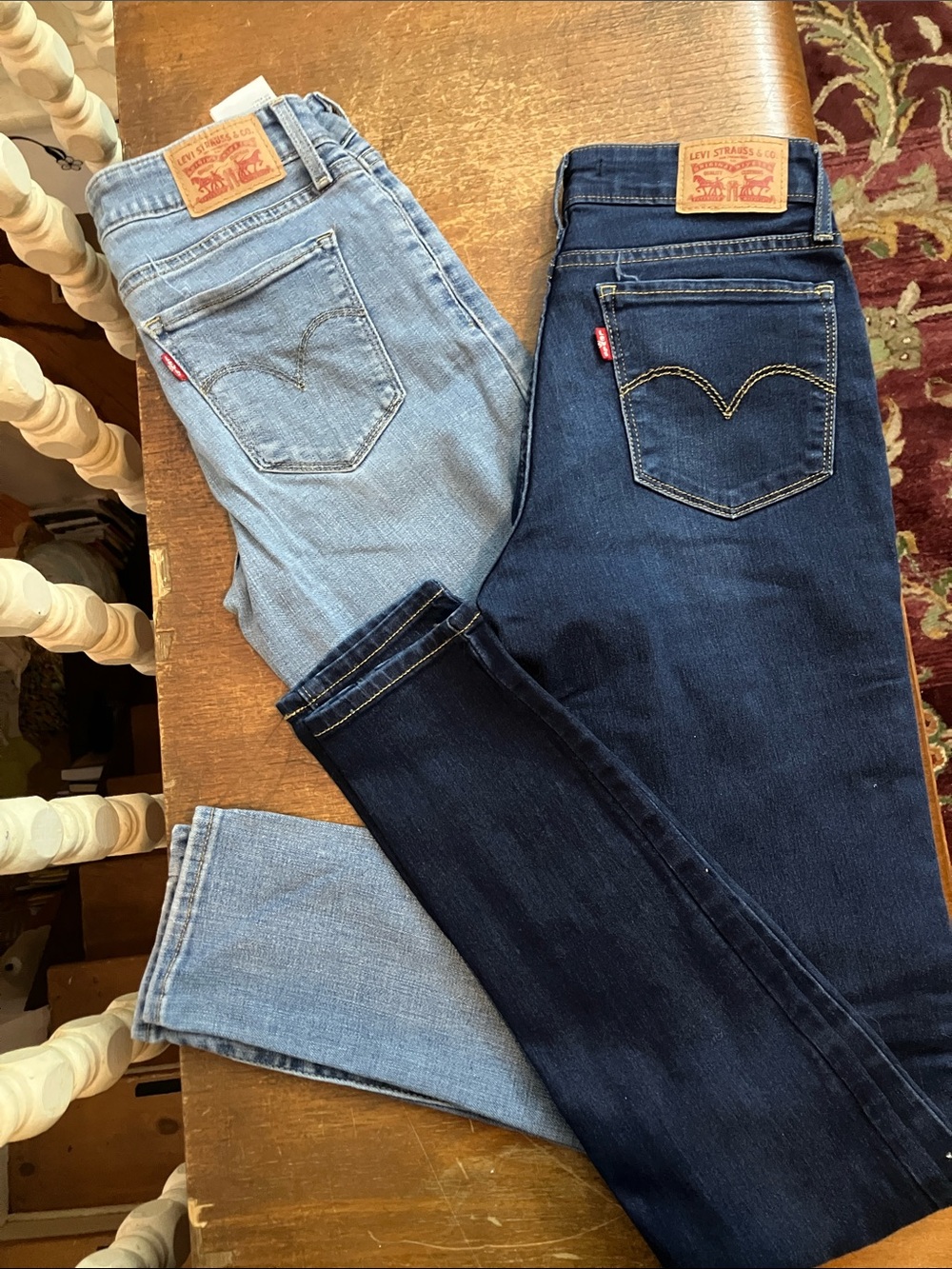 Levi's Women's Skinny Jeans - Light Blue & Dark Indigo